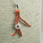 Bloedkoraal - Zilver - Ketting met hanger - Middellandse Zee, Verzamelen, Mineralen en Fossielen