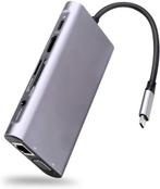 DrPhone MD3 - USB-C Hub - 10 in 1 Dock - Complete Uitbreidin, Nieuw, Verzenden
