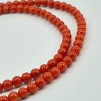 Bloedkoraal - 18 karaat - Geel goud - Halsketting -, Antiek en Kunst