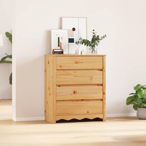 vidaXL Ladekast met lade Bruin 76.5 x 40 x 91 cm Massief, Kinderen en Baby's, Kinderkamer | Commodes en Kasten, Nieuw, Verzenden