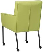 Felgroene leren moderne eetkamerstoel - Toledo Leer Lime (fe, Huis en Inrichting, Stoelen, Nieuw, Eigentijds, Leer, Ophalen of Verzenden