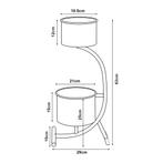 Plantenstandaard Almelo 63x29x21 cm metaal lichtblauw [en.ca, Tuin en Terras, Bloembakken en Plantenbakken, Verzenden, Nieuw