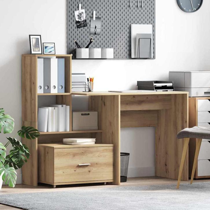 vidaXL Ladenkast met wiel Bruin 55 x 45 x 33.5 cm Bewerkt, Huis en Inrichting, Kasten | Overige, Nieuw, Verzenden