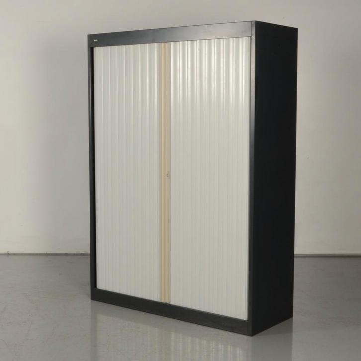 Roldeurkast Emmein - Antraciet - 166 x 120 cm - Incl. 3, Huis en Inrichting, Kasten | Roldeurkasten en Archiefkasten, Ophalen of Verzenden