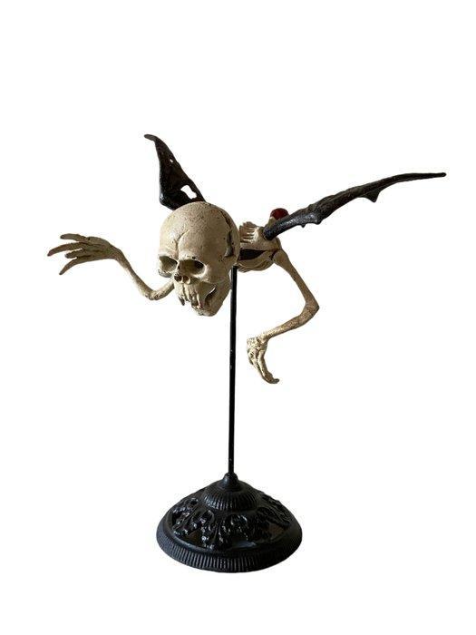 sculptuur, Vliegend skelet - 42 cm - Gietijzer, Antiek en Kunst, Curiosa en Brocante