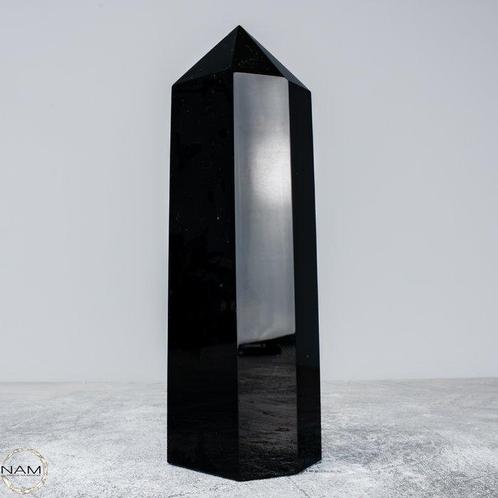 Natuurlijke topkwaliteit zwarte obsidiaan Obelisk- 1072.55 g, Verzamelen, Mineralen en Fossielen
