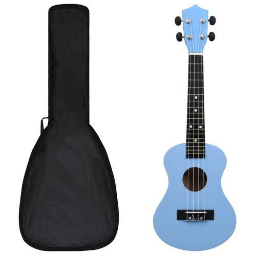 vidaXL Ukuleleset met tas voor kinderen sopraan 23 blauw, Muziek en Instrumenten, Overige Muziek en Instrumenten, Nieuw, Verzenden