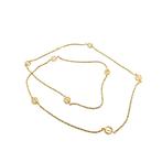 Gouden lange ketting met bolletjes | 84 cm, Ophalen of Verzenden, Gebruikt, Overige kleuren, Goud