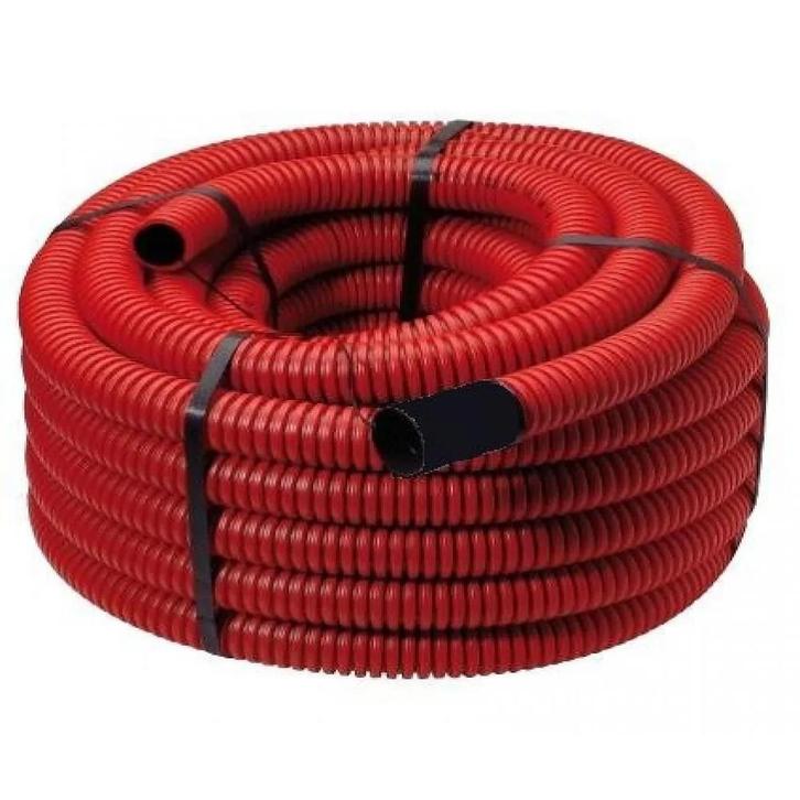 Frankische mantelbuis met trekdraad en koppelstuk 40mm rood, Doe-het-zelf en Verbouw, Elektra en Kabels, Ophalen of Verzenden