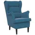 Fauteuil fluweel blauw | Retourdeal 48% Korting, Nieuw, 75 tot 100 cm, Ophalen of Verzenden, 75 tot 100 cm