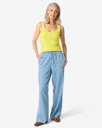 HEMA Damesbroek Lila wide leg tencel middenblauw, Kleding | Dames, Verzenden, Nieuw