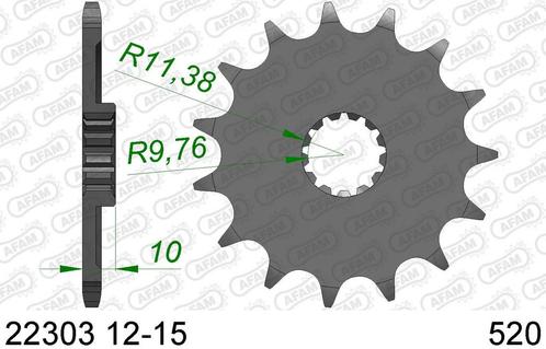 AFAM voortandwiel Suzuki RM 250 83-09 & DRZ 400 00-07 & Kawa, Motoren, Onderdelen | Merk-onafhankelijk, Ophalen of Verzenden