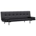 Zwarte Sofa Bed | 2 Kussens | Laatste Stuk!, Huis en Inrichting, Banken | Bankstellen, 150 tot 200 cm, 75 tot 100 cm, Ophalen of Verzenden