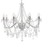 Kroonluchter Zilver 8xE14 - Retourdeal - 35% Korting!, Huis en Inrichting, Lampen | Kroonluchters, Ophalen of Verzenden, Nieuw