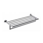 Dubbele Handdoekhouder Sapho X-Round Hangend met Plankopslag, Ophalen of Verzenden, Nieuw, Chroom, Bad