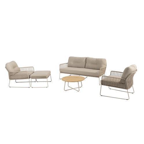 Taste by 4 Seasons Albano loungeset 5-delig - latte, Tuin en Terras, Tuinsets en Loungesets, Verzenden
