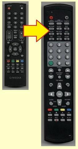 Afstandsbediening Q-media QLE2478AFD, Audio, Tv en Foto, Afstandsbedieningen, Origineel, Nieuw, Ophalen of Verzenden
