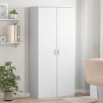 vidaXL Schoenenkast 80x39x178 cm bewerkt hout wit, Verzenden, Nieuw