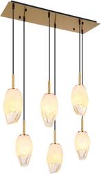 2dekans | Globo - Barcley Hanglamp - Messing Metaal - Opaal, Ophalen of Verzenden, Zo goed als nieuw