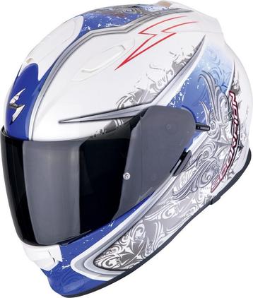 Scorpion EXO-491 Run Wit Blauw Integraalhelm beschikbaar voor biedingen