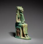 Oud-Egyptisch Faience Amulet van de godin Sekhmet. Late