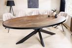 Eettafel MOUNTAIN SOUL 240cm ovaal natuursteenlook rood en, Huis en Inrichting, Tafels | Eettafels, Ophalen of Verzenden, Nieuw