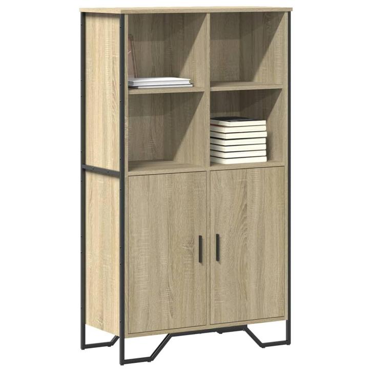 vidaXL buffetkast 79,5x35,5x137,5 cm bewerkt hout sonoma, Huis en Inrichting, Kasten | Buffetkasten, 75 cm of meer, Nieuw, Overige houtsoorten