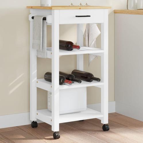 vidaXL Keukentrolley MONZA 48x40x90 cm massief grenenhout, Huis en Inrichting, Keuken | Keukenbenodigdheden, Nieuw, Verzenden