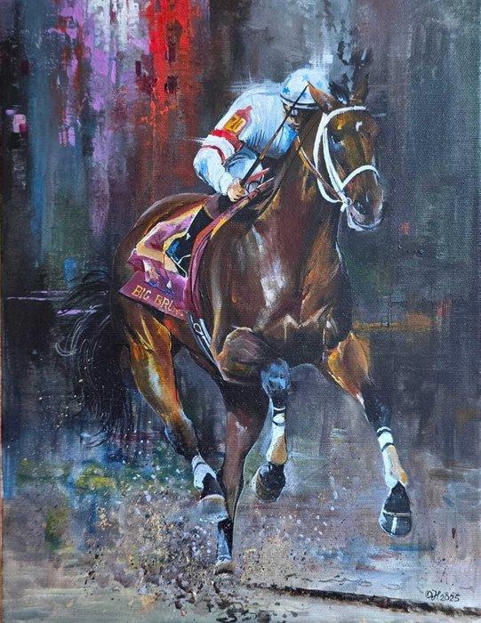 Alexander Nakonechnyi (XX-XXI) - Cavallo, Corsa notturna, Antiek en Kunst, Kunst | Schilderijen | Klassiek