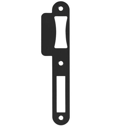 Sluitplaat korte lip 39 mm tonrolslot zwart, Doe-het-zelf en Verbouw, Hang- en Sluitwerk, Nieuw, Ophalen of Verzenden