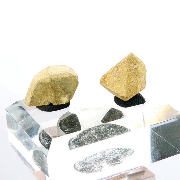 Betafite (set van 2) - Betafo, Madagaskar - Hoogte: 1.5 cm -, Verzamelen, Mineralen en Fossielen