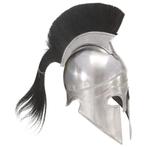 vidaXL Soldatenhelm Grieks replica LARP staal zilverkleurig, Verzamelen, Verzenden, Nieuw