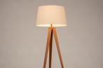 Rietveld Vloerlampen - Bruin, Beige - Stof, Metaal, Huis en Inrichting, Lampen | Vloerlampen, Verzenden, Nieuw