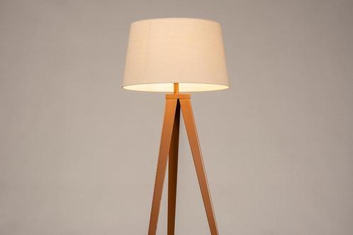 Rietveld Vloerlampen - Bruin, Beige - Stof, Metaal, Huis en Inrichting, Lampen | Vloerlampen, Verzenden