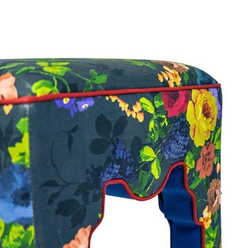 Mackenzie-Childs - Kruk - Textiel - Covent Garden - Kruk, Antiek en Kunst, Kunst | Designobjecten