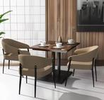 Set van 2 Eetkamerstoelen – Microvezel Leer &amp; Comfort, Huis en Inrichting, Stoelen, Verzenden, Nieuw