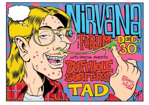 Posters - Poster Nirvana - Forum, Verzamelen, Muziek, Artiesten en Beroemdheden, Zo goed als nieuw, Verzenden