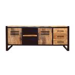 Tv-meubel Mangohout Tristan 180 cm, Verzenden, 150 tot 200 cm, Nieuw, Minder dan 100 cm
