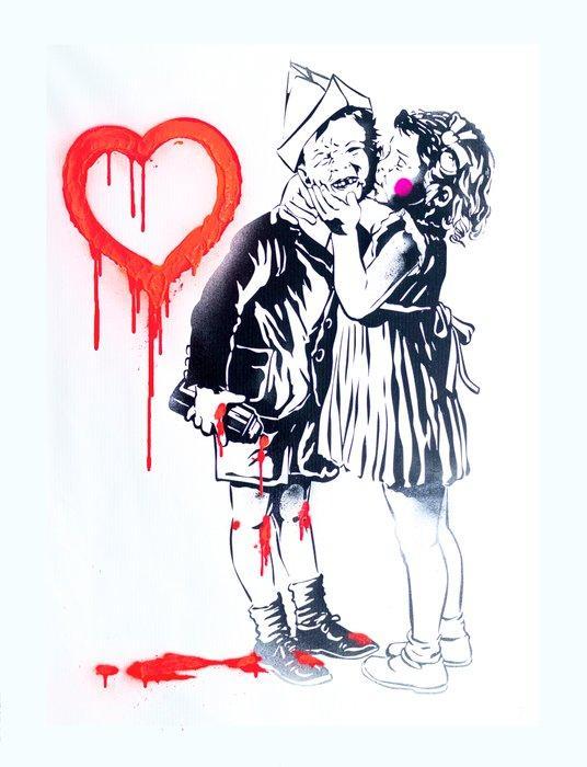 Utopia - My first kiss and Graffiti - a.p, Antiek en Kunst, Kunst | Designobjecten