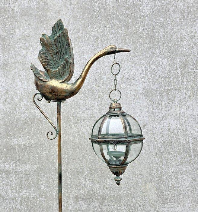 Lantaarn - Glas, Metaal - Heron, Antiek en Kunst, Kunst | Designobjecten