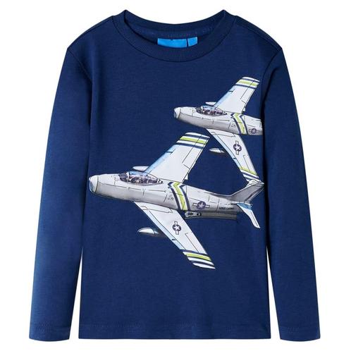 vidaXL Kindershirt met lange mouwen 92 marineblauw, Kinderen en Baby's, Kinderkleding | Overige, Nieuw, Verzenden