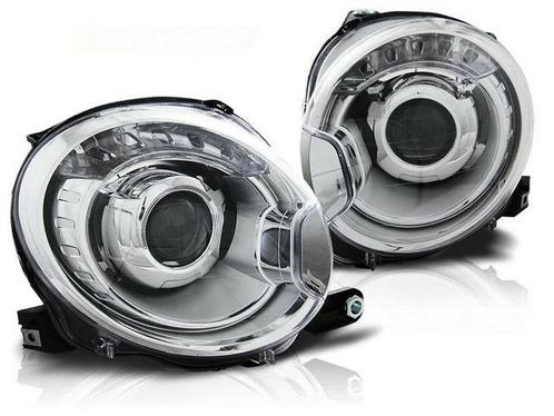 Koplampen Fiat 500 LED Chroom, Auto-onderdelen, Overige Auto-onderdelen, Ophalen of Verzenden