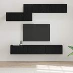 vidaXL Tv-meubelset 7 pcs Zwart eiken 60 x 30 x 30 cm, Verzenden, Nieuw, 50 tot 100 cm, Minder dan 100 cm