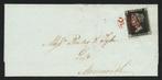 Groot-Brittannië - QV SG2 1840 1d Penny Black Plaat 10 Cover, Gestempeld