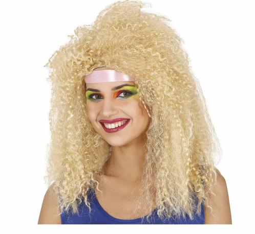 Blonde Pruik Krullen, Hobby en Vrije tijd, Feestartikelen, Nieuw, Verzenden