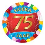 25x Vrolijk gekleurde viltjes 75 jaar - 75 jaar versiering, Hobby en Vrije tijd, Feestartikelen, Ophalen of Verzenden, Nieuw