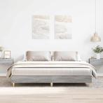 vidaXL Bedframe zonder matras 160x200 cm spaanplaat grijs, Verzenden, 200 cm, Grijs, 160 cm