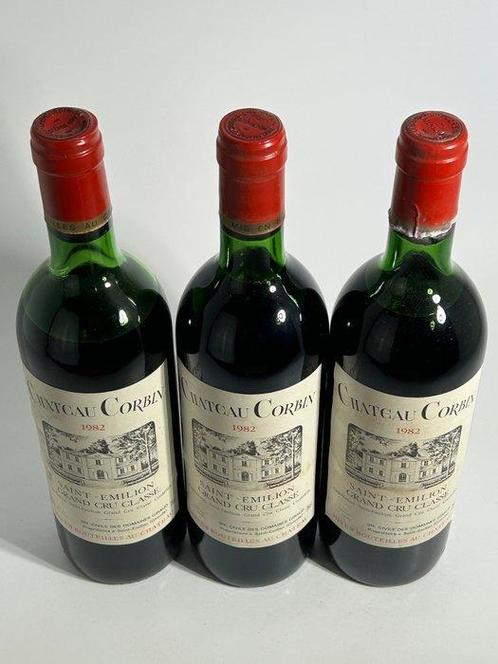 1982 Château Corbin - Saint-Émilion Grand Cru Classé - 3, Verzamelen, Wijnen
