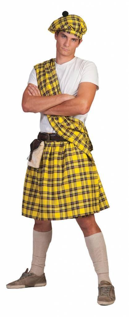 Schotse Highlander pak man geel, Kleding | Heren, Carnavalskleding en Feestkleding, Nieuw, Ophalen of Verzenden