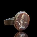 Replica van een oud Romeins met intaglio. Brons Ring (Zonder, Sieraden, Tassen en Uiterlijk, Antieke sieraden